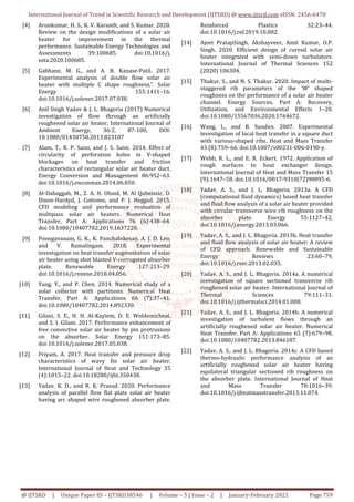 Thermo Hydraulic Performance of a Curved Solar Air Heater with ...