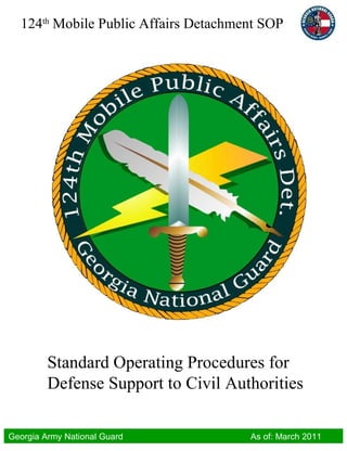 Standard Operating Procedures for Defense Support to Civil Authorities 