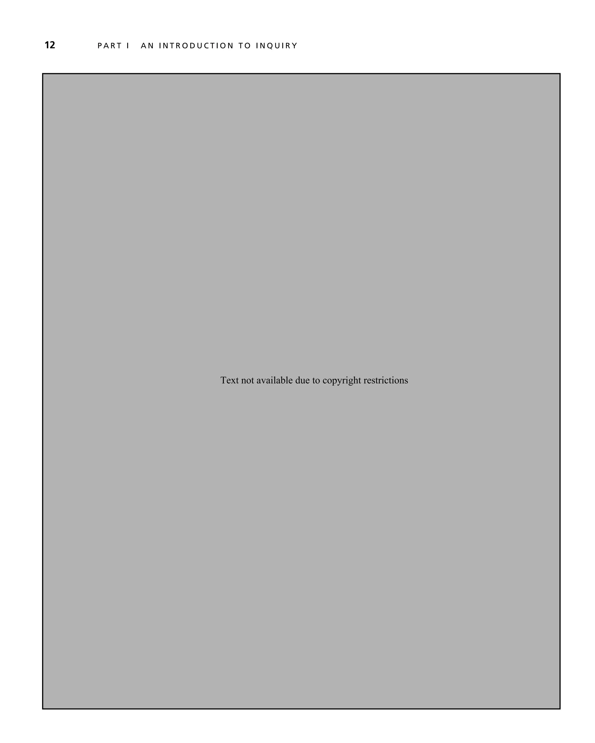 12 P A R T I A N I N T R O D U C T I O N T O I N Q U I R Y
Text not available due to copyright restrictions
 