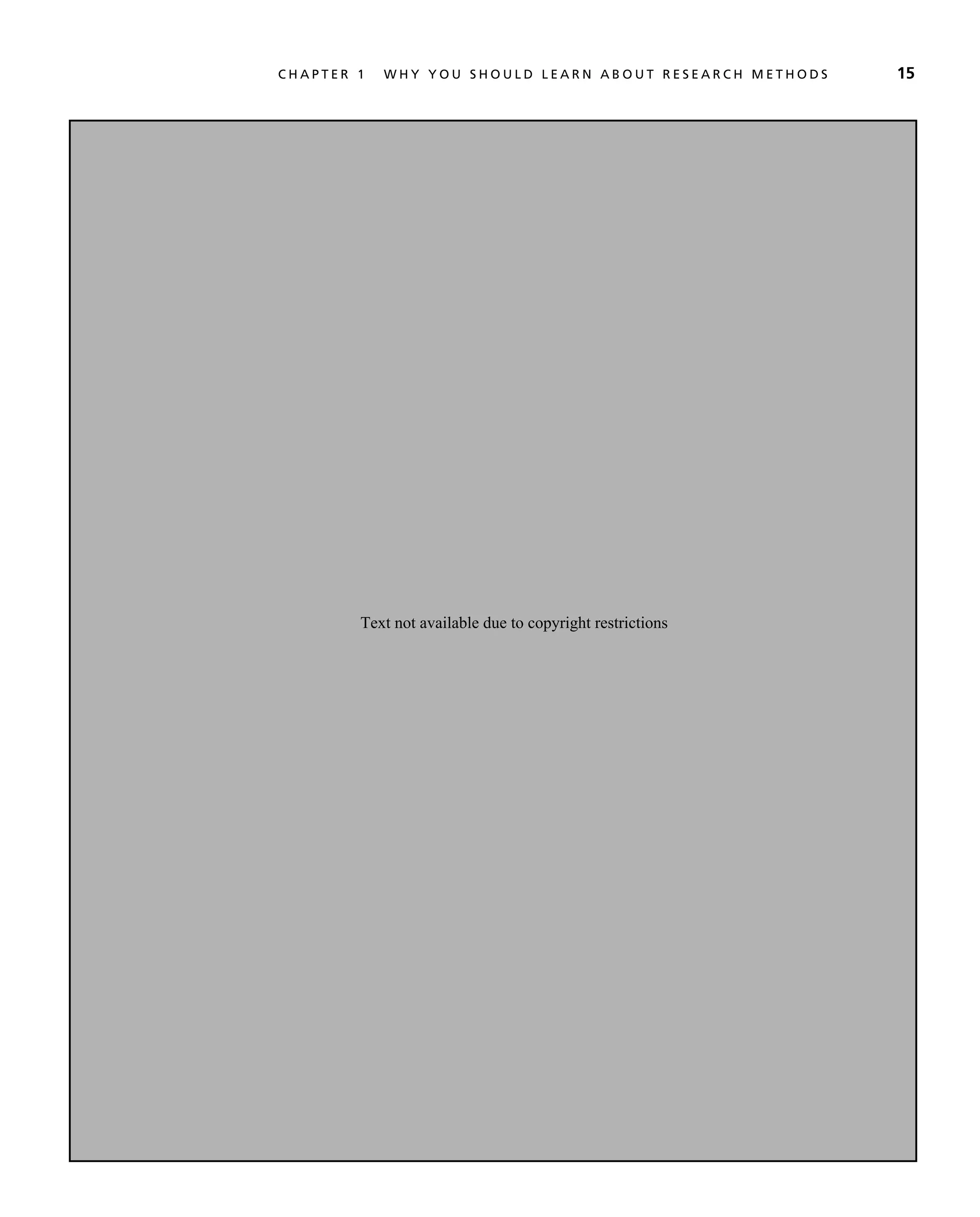 C H A P T E R 1 W H Y Y O U S H O U L D L E A R N A B O U T R E S E A R C H M E T H O D S 15
Text not available due to copyright restrictions
 