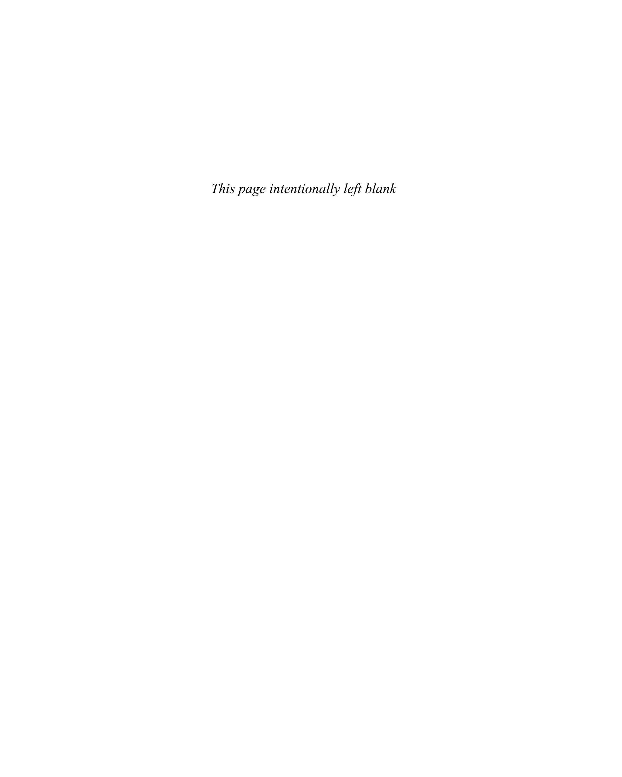 This page intentionally left blank
 