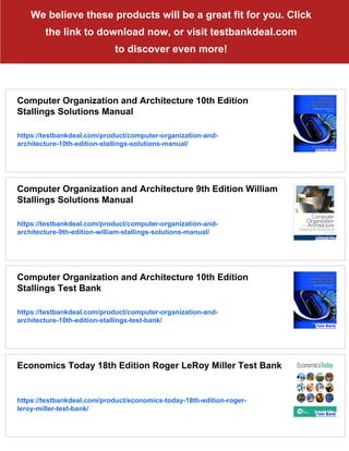 Computer Organization and Architecture Themes and Variations 1st ...
