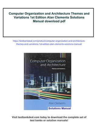 Computer Organization and Architecture Themes and Variations 1st ...