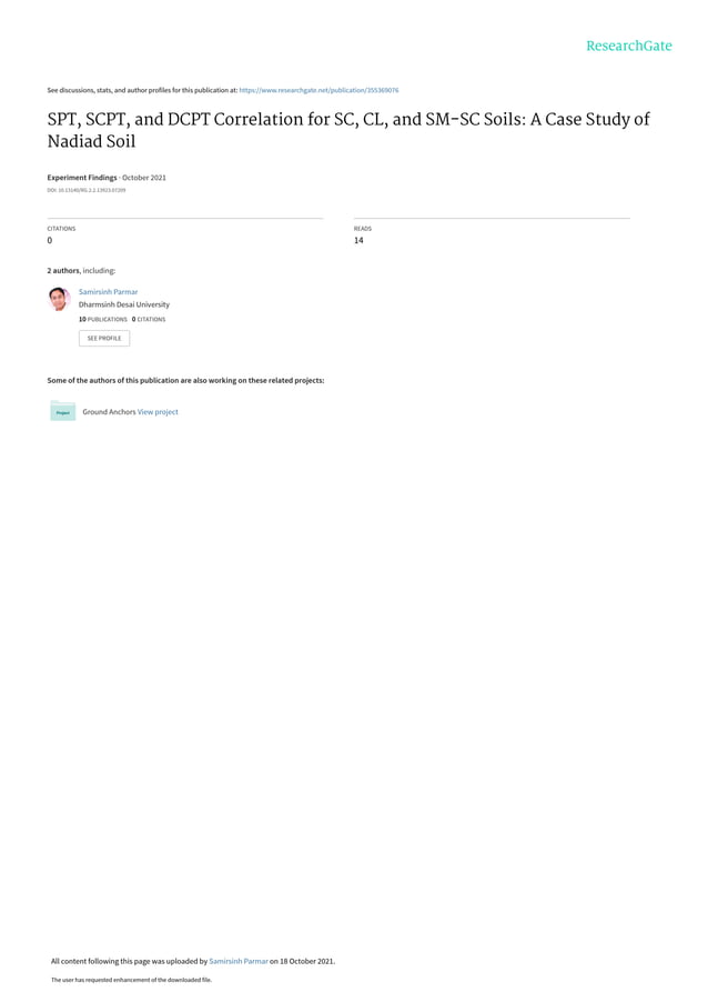SPT, SCPT, and DCPT Correlation for SC, CL, and SM-SC Soils: A Case ...
