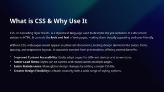 Comprehensive Introduction to CSS for Modern Web Design and Development ...