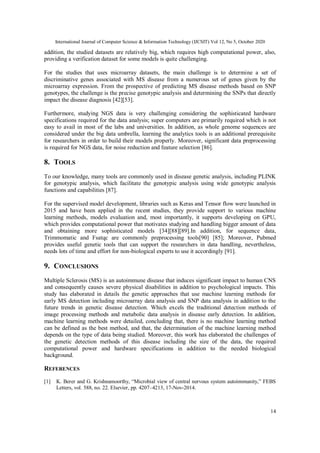 Machine Learning in Early Genetic Detection of Multiple Sclerosis ...
