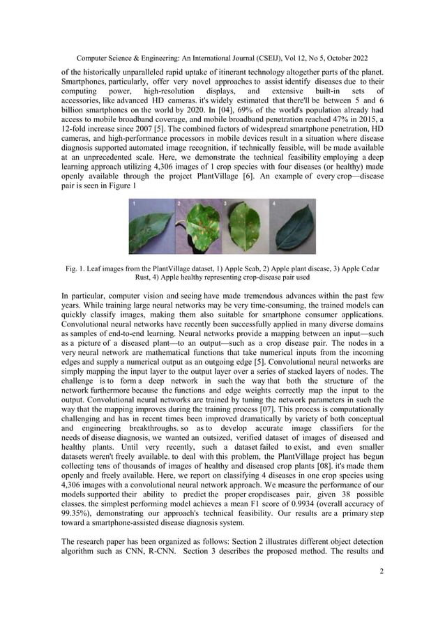 Plant Leaf Diseases Identification in Deep Learning | PDF