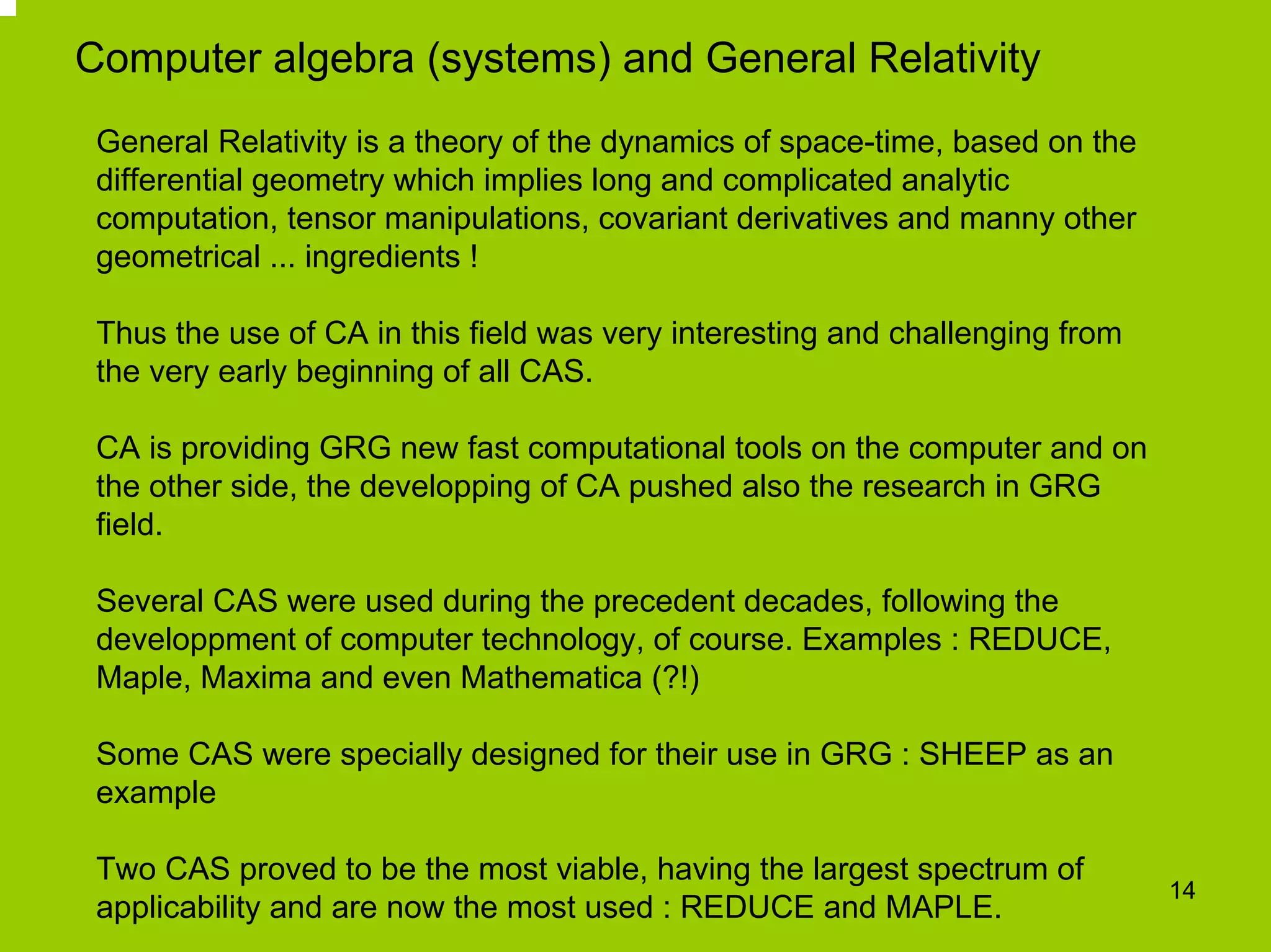 D. Vulcanov: Symbolic Computation Methods in Cosmology and General Relativity [1]
