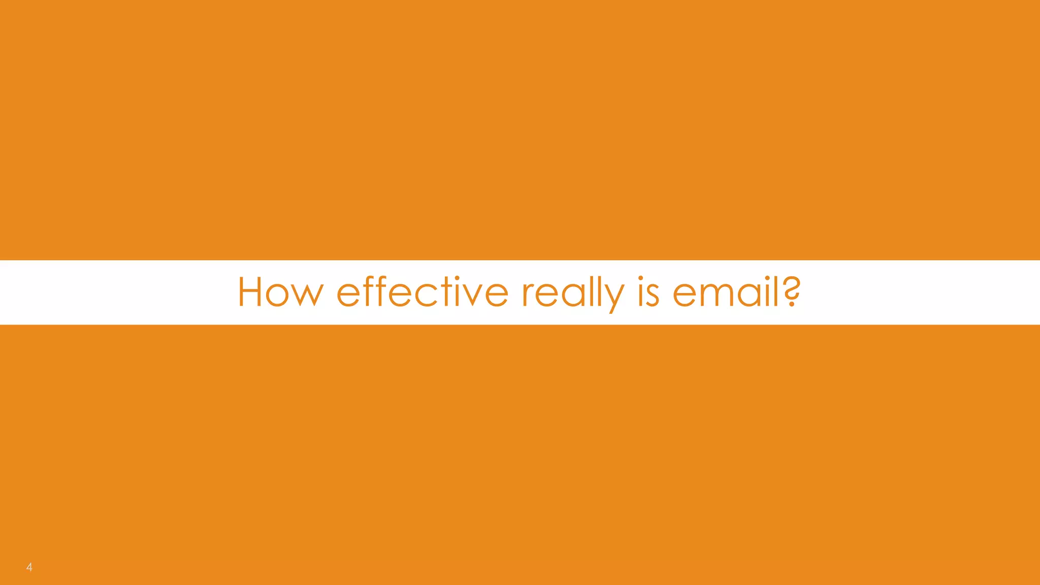 4 
How effective really is email?  