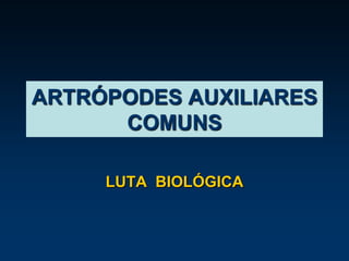 ARTRÓPODES AUXILIARES
COMUNS
LUTA BIOLÓGICA

 