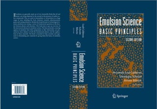 Science Basic Principles Emulsion Science Basic Principles Second Edition 2nd Fernando ...