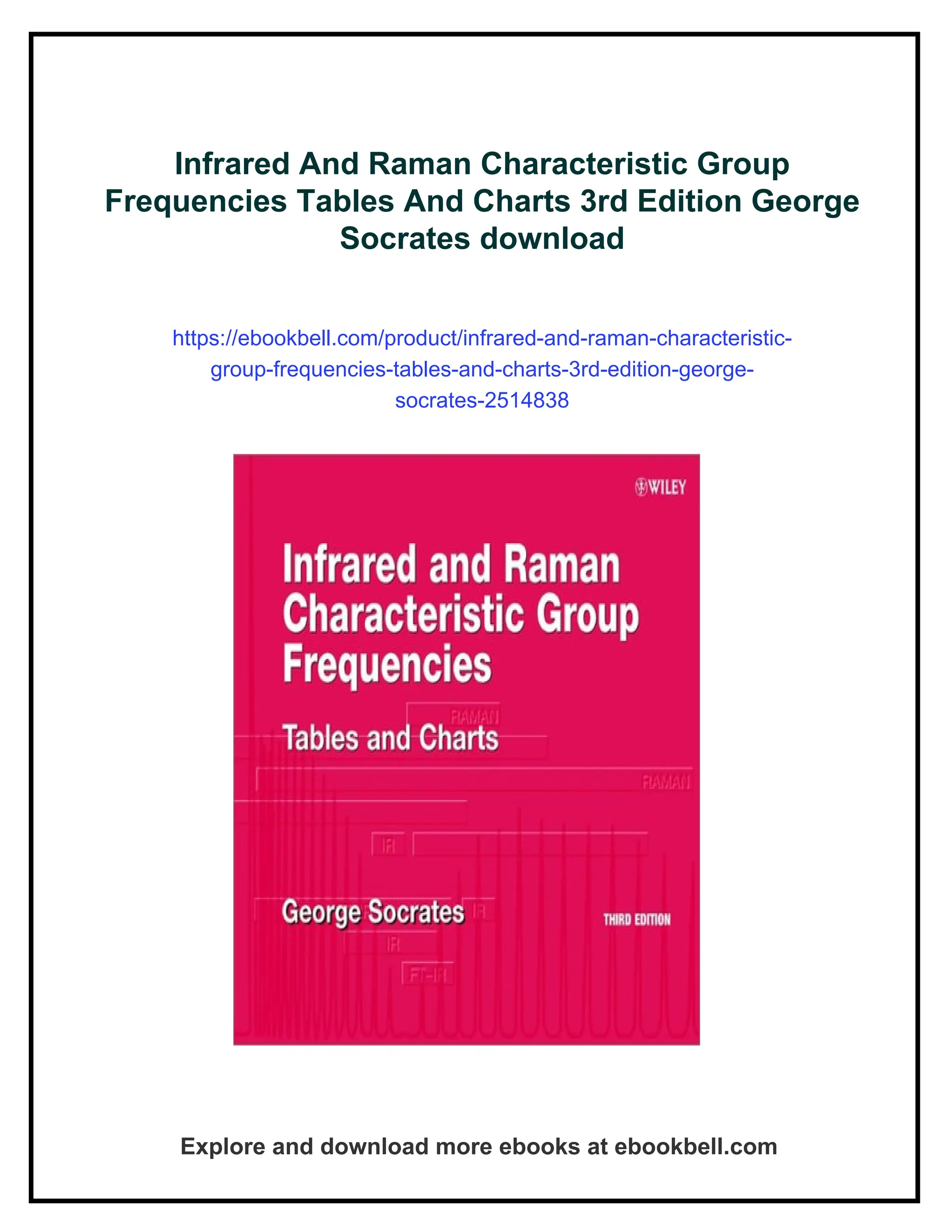 Infrared And Raman Characteristic Group Frequencies Tables And Charts ...