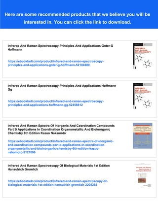 Infrared And Raman Characteristic Group Frequencies Tables And