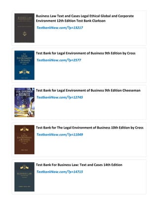 Comprehensive Solution Manual for The Legal Environment of Business ...