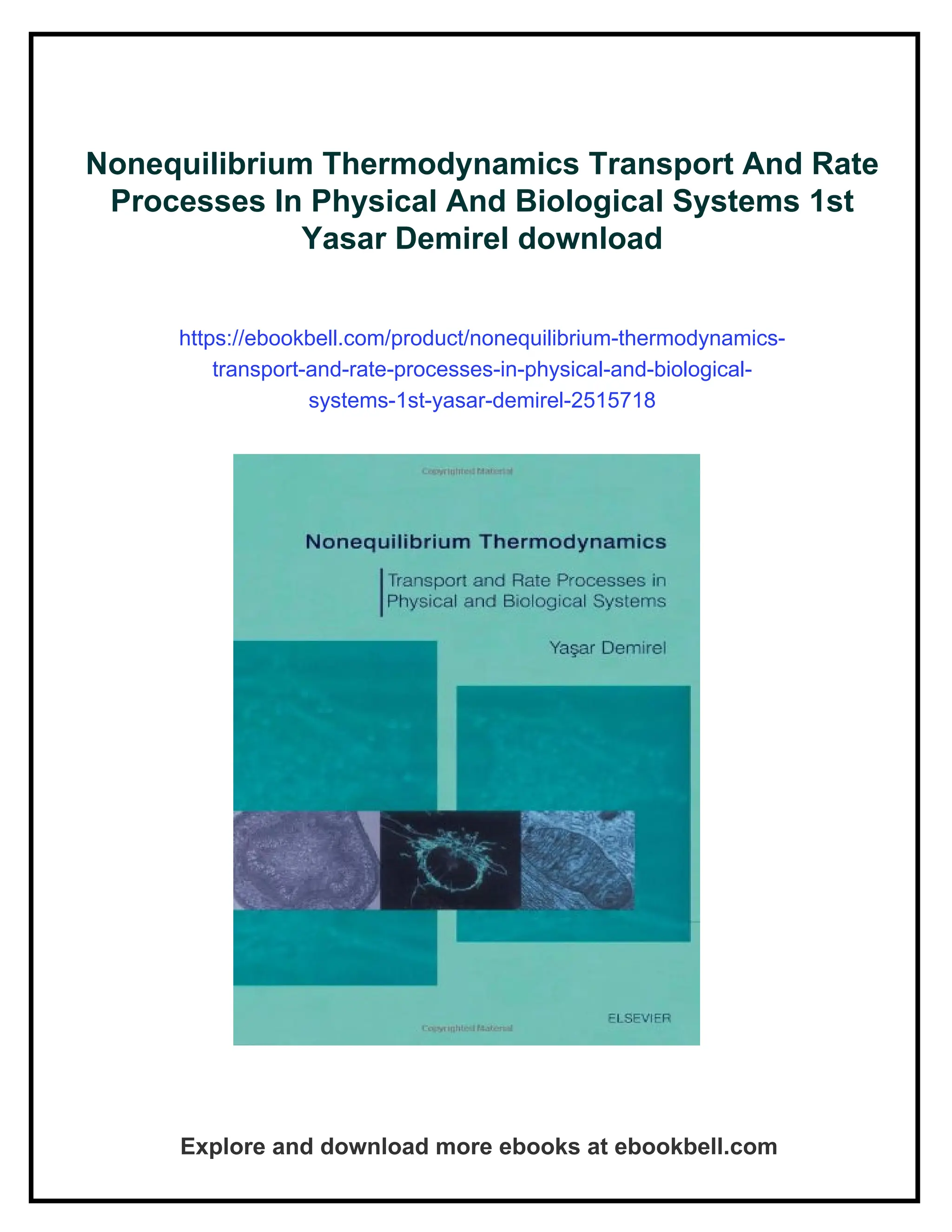 Nonequilibrium Thermodynamics Transport And Rate Processes In Physical ...