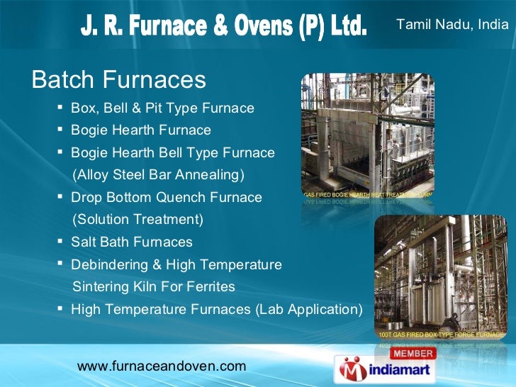 J. R. Furnace & Ovens P Ltd. Tamil Nadu India
