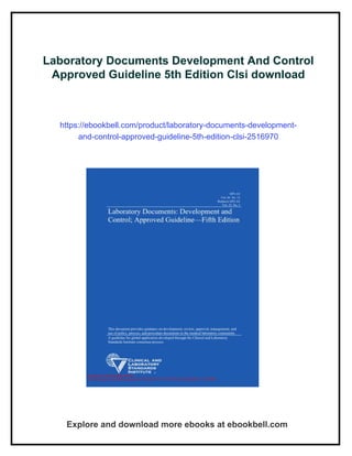 Development Control Document Laboratory Documents Development And Control Approved Guideline 5th ...