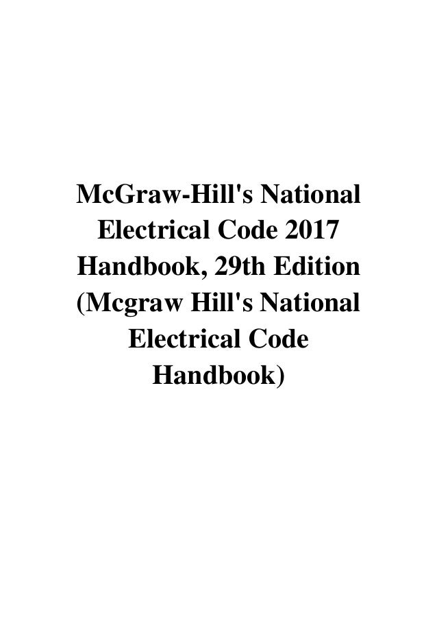 McGrawHill's National Electrical Code 2017 Handbook, 29th Edition