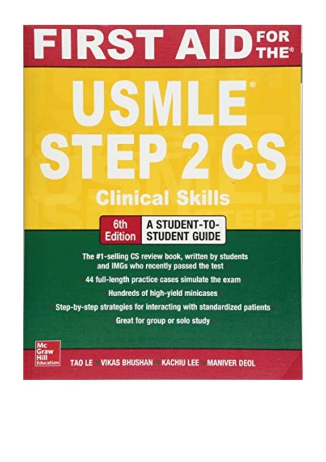 (2017) First Aid for the USMLE Step 2 CS, Sixth Edition (PDF) by Tao…