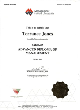 Level 6 - Advanced Diploma in Management