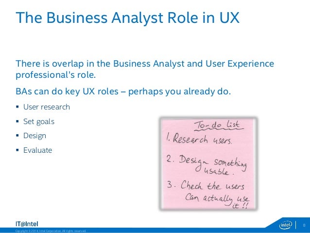 What does UX mean to the BA community?