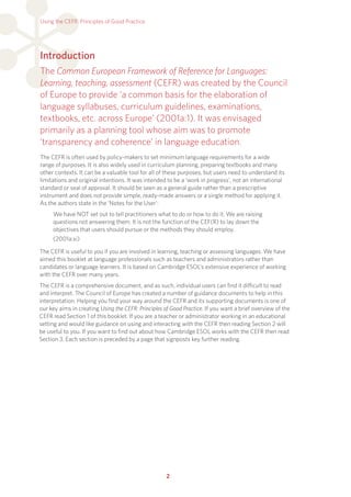 Cefr Overview.pdf Using-CEFR-Principles of Good Practice | PDF