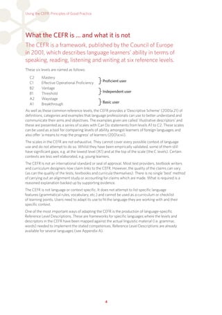 Cefr Overview.pdf Using-CEFR-Principles of Good Practice | PDF