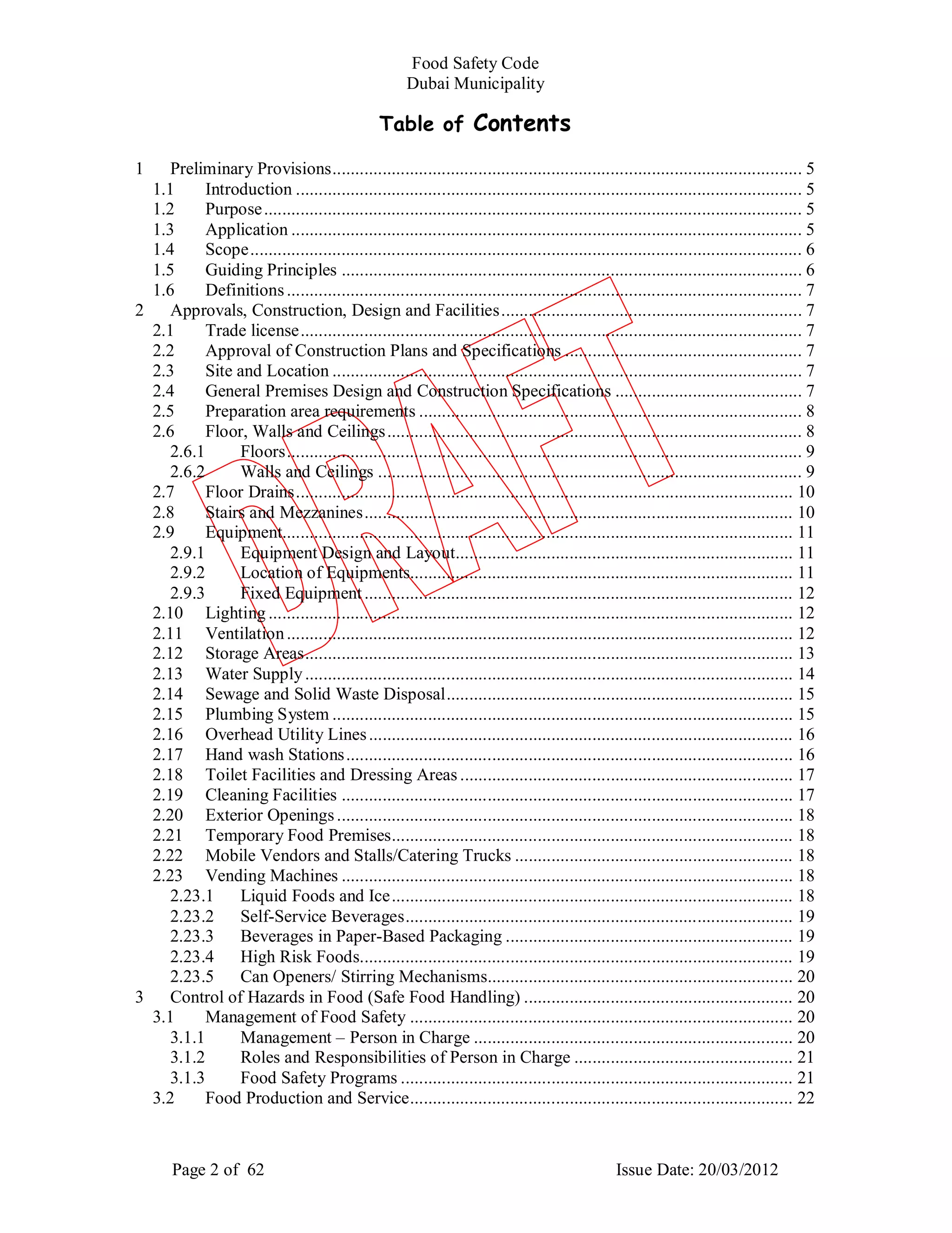 FOOD SAFETY STANDARDS Mar 2012 | PDF