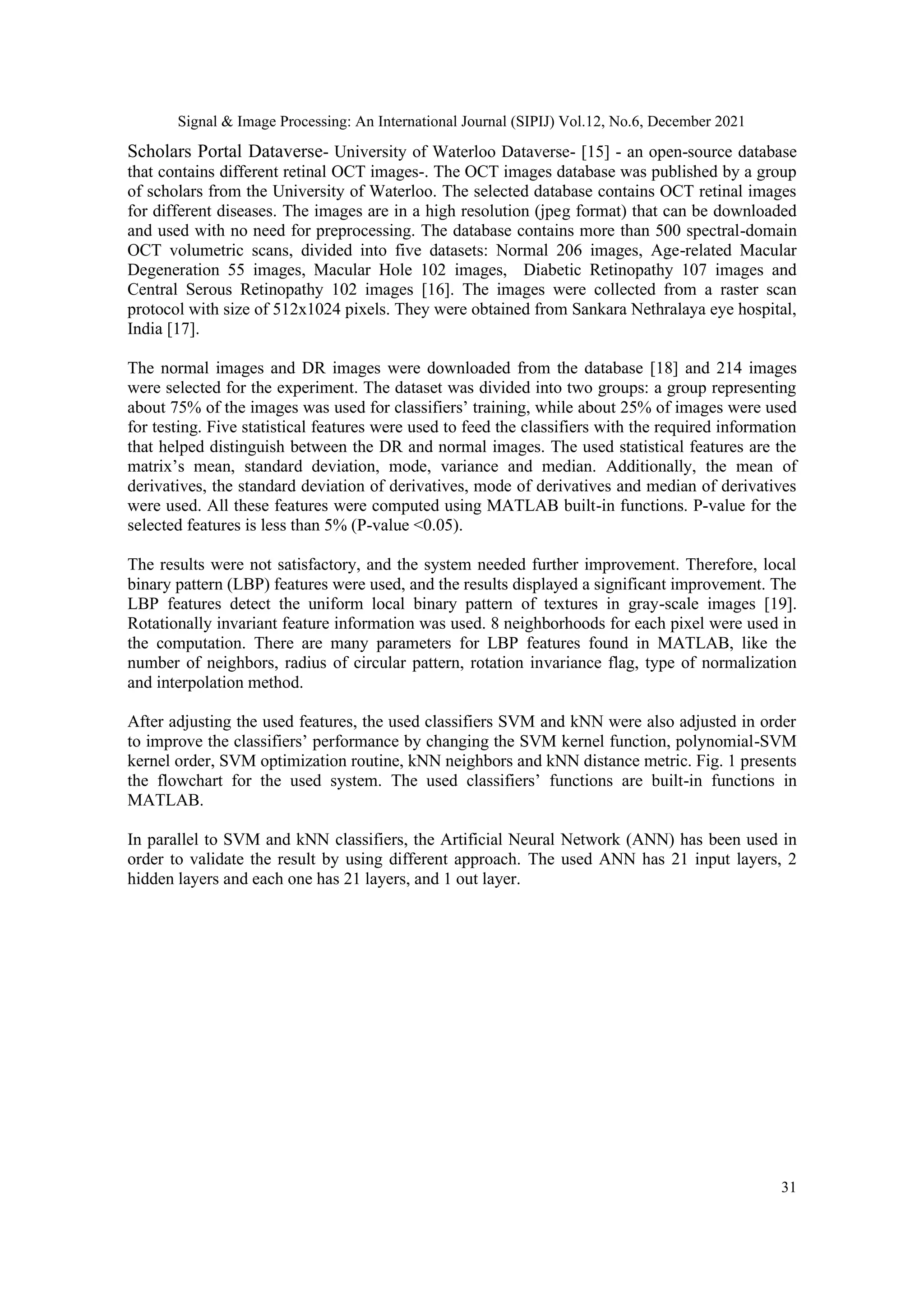 CLASSIFICATION OF OCT IMAGES FOR DETECTING DIABETIC RETINOPATHY DISEASE ...