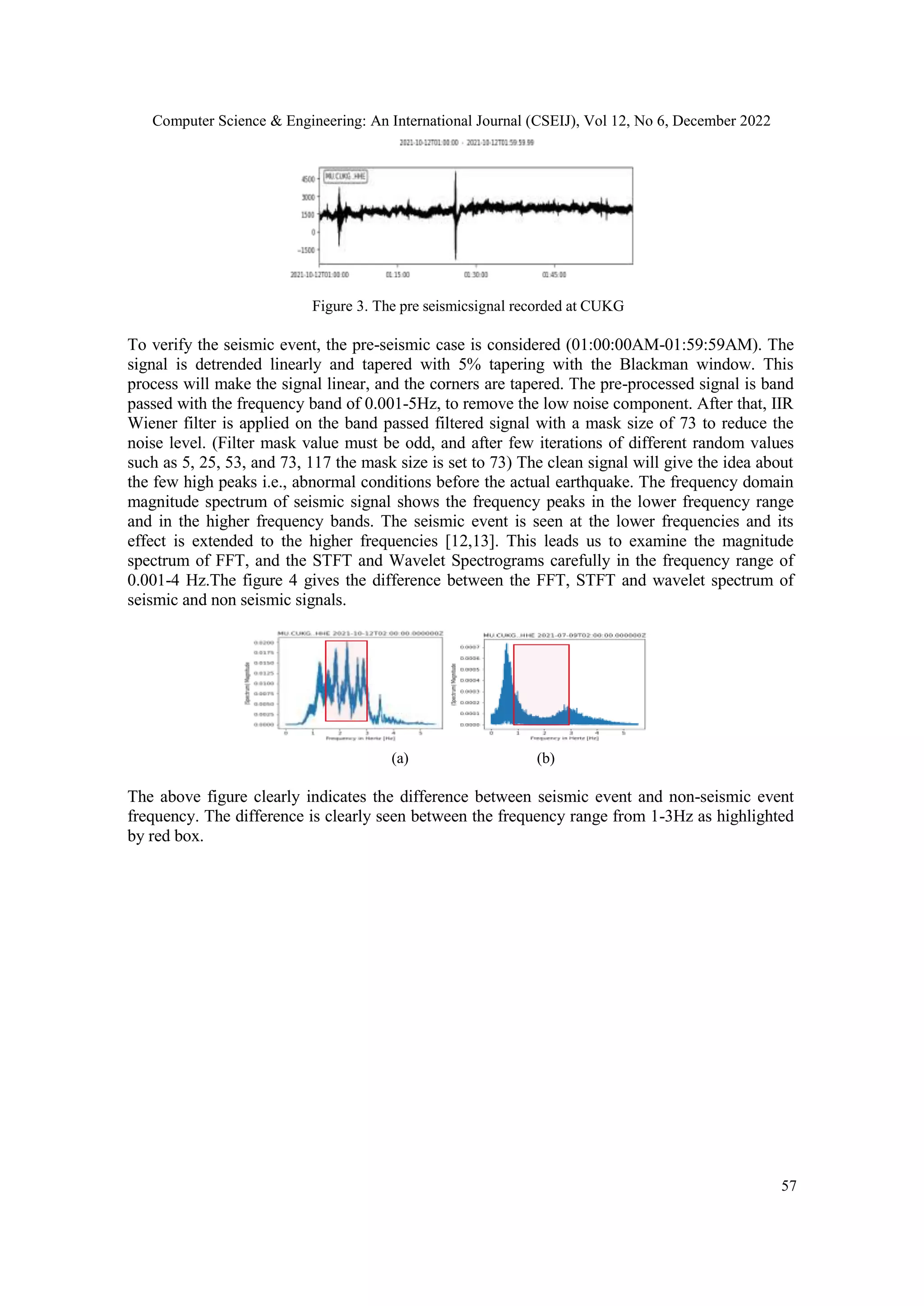 ANALYSIS OF SEISMIC SIGNAL AND DETECTION OF ABNORMALITIES | PDF