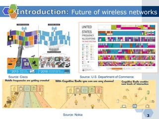 Future of wireless networks
3
Source: U.S. Department of Commerce
Source: Nokia
Source: Cisco
 