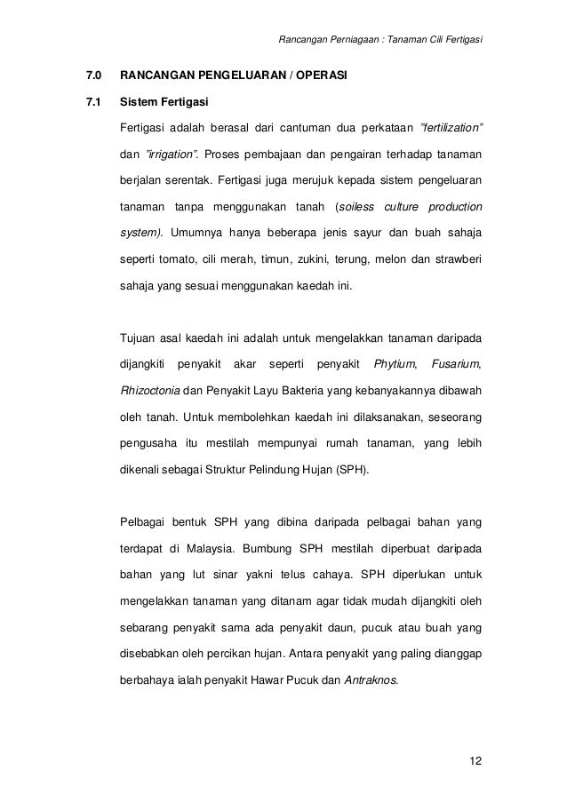 12631262 Contoh Kertas Kerja Rancangan Perniagaan Projek Tanaman Cili