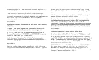 goods fungicide under Class 5 of the International Classification of goods is, as it is
hereby, REJECTED.
Let the filewrapper of the trademark "NS D-10 PLUS" subject matter under
consideration be forwarded to the Administrative, Financial and Human Resources
Development Services Bureau (AFHRDSB) for appropriate action in accordance with
this Order with a copy to be furnished the Bureau of Trademark (BOT) for
information and to update its records.
SO ORDERED.6
Abyadang filed a motion for reconsideration, and Berris, in turn, filed its opposition
to the motion.
On August 2, 2006, Director Abelardo issued Resolution No. 2006-09(D)7
(BLA
resolution), denying the motion for reconsideration and disposing as follows —
IN VIEW OF THE FOREGOING, the Motion for Reconsideration filed by the
Respondent-Applicant is hereby DENIED FOR LACK OF MERIT. Consequently,
Decision No. 2006-24 dated April 28, 2006 STANDS.
Let the filewrapper of the trademark "NS D-10 PLUS" subject matter under
consideration be forwarded to the Bureau of Trademarks for appropriate action in
accordance with this Resolution.
SO ORDERED.8
Aggrieved, Abyadang filed an appeal on August 22, 2006 with the Office of the
Director General, Intellectual Property Philippines (IPPDG), docketed as Appeal No.
14-06-13.
With the filing of the parties’ respective memoranda, Director General Adrian S.
Cristobal, Jr. of the IPPDG rendered a decision dated July 20, 2007,9
ruling as follows
—
Wherefore, premises considered[,] the appeal is hereby DENIED. Accordingly, the
appealed Decision of the Director is hereby AFFIRMED.
Let a copy of this Decision as well as the trademark application and records be
furnished and returned to the Director of Bureau of Legal Affairs for appropriate
action. Further, let also the Directors of the Bureau of Trademarks, the
Administrative, Financial and Human Resources Development Services Bureau, and
the library of the Documentation, Information and Technology Transfer Bureau be
furnished a copy of this Decision for information, guidance, and records purposes.
SO ORDERED.10
Undeterred, Abyadang filed a petition for review11
before the CA.
In its Decision dated April 14, 2008, the CA reversed the IPPDG decision. It held—
In sum, the petition should be granted due to the following reasons: 1) petitioner’s
mark "NS D-10 PLUS" is not confusingly similar with respondent’s trademark "D-10
80 WP"; 2) respondent failed to establish its ownership of the mark "D-10 80 WP"
and 3) respondent’s trademark registration for "D-10 80 WP" may be cancelled in the
present case to avoid multiplicity of suits.
WHEREFORE, the petition is GRANTED. The decision dated July 20, 2007 of the
IPO Director General in Appeal No. 14-06-13 (IPC No. 14-2005-00099) is
REVERSED and SET ASIDE, and a new one is entered giving due course to
petitioner’s application for registration of the mark "NS D-10 PLUS," and canceling
respondent’s trademark registration for "D-10 80 WP."
 