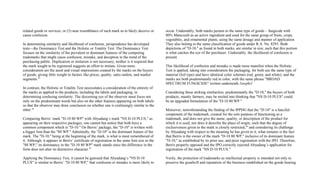 related goods or services; or (3) near resemblance of such mark as to likely deceive or
cause confusion.
In determining similarity and likelihood of confusion, jurisprudence has developed
tests—the Dominancy Test and the Holistic or Totality Test. The Dominancy Test
focuses on the similarity of the prevalent or dominant features of the competing
trademarks that might cause confusion, mistake, and deception in the mind of the
purchasing public. Duplication or imitation is not necessary; neither is it required that
the mark sought to be registered suggests an effort to imitate. Given more
consideration are the aural and visual impressions created by the marks on the buyers
of goods, giving little weight to factors like prices, quality, sales outlets, and market
segments.43
In contrast, the Holistic or Totality Test necessitates a consideration of the entirety of
the marks as applied to the products, including the labels and packaging, in
determining confusing similarity. The discerning eye of the observer must focus not
only on the predominant words but also on the other features appearing on both labels
so that the observer may draw conclusion on whether one is confusingly similar to the
other.44
Comparing Berris’ mark "D-10 80 WP" with Abyadang’s mark "NS D-10 PLUS," as
appearing on their respective packages, one cannot but notice that both have a
common component which is "D-10." On Berris’ package, the "D-10" is written with
a bigger font than the "80 WP." Admittedly, the "D-10" is the dominant feature of the
mark. The "D-10," being at the beginning of the mark, is what is most remembered of
it. Although, it appears in Berris’ certificate of registration in the same font size as the
"80 WP," its dominancy in the "D-10 80 WP" mark stands since the difference in the
form does not alter its distinctive character.45
Applying the Dominancy Test, it cannot be gainsaid that Abyadang’s "NS D-10
PLUS" is similar to Berris’ "D-10 80 WP," that confusion or mistake is more likely to
occur. Undeniably, both marks pertain to the same type of goods – fungicide with
80% Mancozeb as an active ingredient and used for the same group of fruits, crops,
vegetables, and ornamental plants, using the same dosage and manner of application.
They also belong to the same classification of goods under R.A. No. 8293. Both
depictions of "D-10," as found in both marks, are similar in size, such that this portion
is what catches the eye of the purchaser. Undeniably, the likelihood of confusion is
present.
This likelihood of confusion and mistake is made more manifest when the Holistic
Test is applied, taking into consideration the packaging, for both use the same type of
material (foil type) and have identical color schemes (red, green, and white); and the
marks are both predominantly red in color, with the same phrase "BROAD
SPECTRUM FUNGICIDE" written underneath.1awphi1
Considering these striking similarities, predominantly the "D-10," the buyers of both
products, mainly farmers, may be misled into thinking that "NS D-10 PLUS" could
be an upgraded formulation of the "D-10 80 WP."
Moreover, notwithstanding the finding of the IPPDG that the "D-10" is a fanciful
component of the trademark, created for the sole purpose of functioning as a
trademark, and does not give the name, quality, or description of the product for
which it is used, nor does it describe the place of origin, such that the degree of
exclusiveness given to the mark is closely restricted,46
and considering its challenge
by Abyadang with respect to the meaning he has given to it, what remains is the fact
that Berris is the owner of the mark "D-10 80 WP," inclusive of its dominant feature
"D-10," as established by its prior use, and prior registration with the IPO. Therefore,
Berris properly opposed and the IPO correctly rejected Abyadang’s application for
registration of the mark "NS D-10 PLUS."
Verily, the protection of trademarks as intellectual property is intended not only to
preserve the goodwill and reputation of the business established on the goods bearing
 