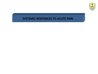 SYSTEMIC RESPONCES TO ACUTE PAIN
 