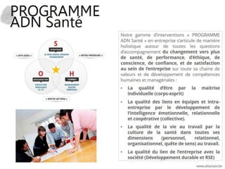 Allianses Santé_Programme ADN Santé en entreprise_VF
