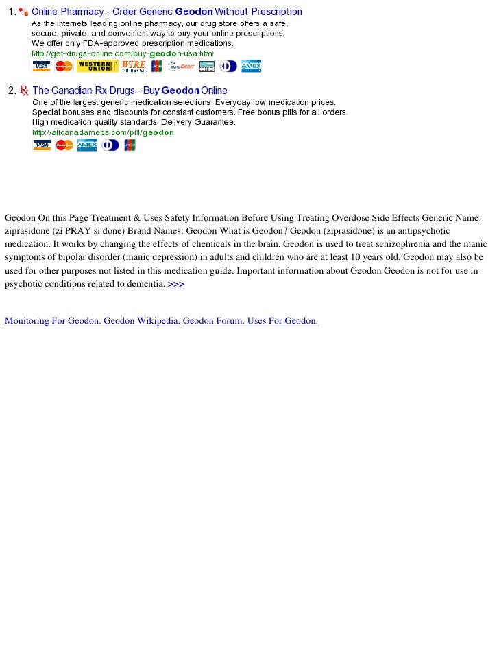 Buy geodon online