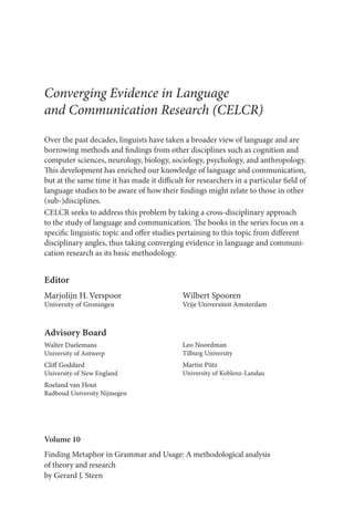 Finding Metaphor In Grammar And Usage A Methodological Analysis Of ...
