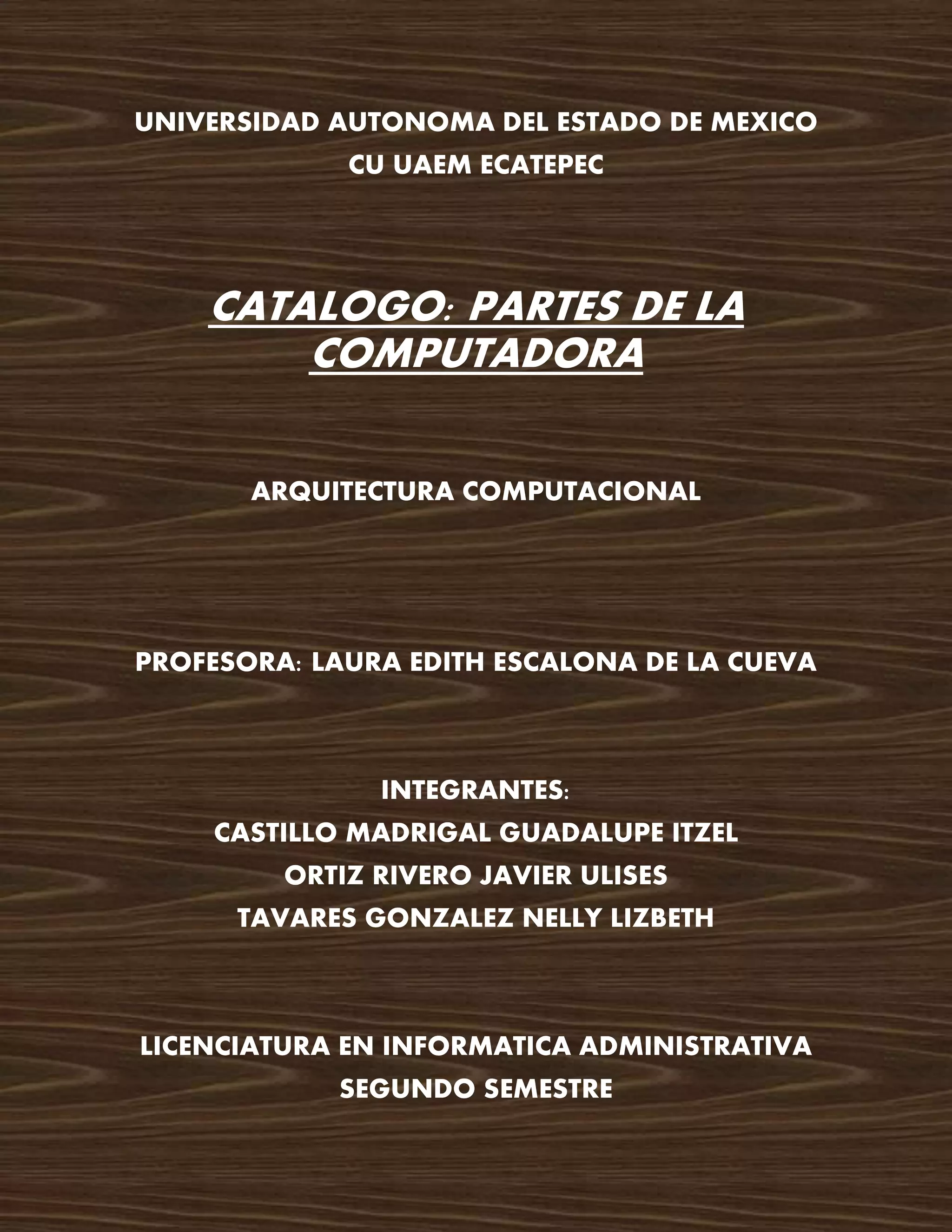 Catalogo de partes de la computadora | PDF