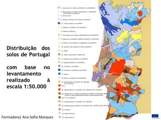 Distribuição dos
solos de Portugal
com base no
levantamento
realizado
à
escala 1:50.000

Formadora| Ana Sofia Marques

 