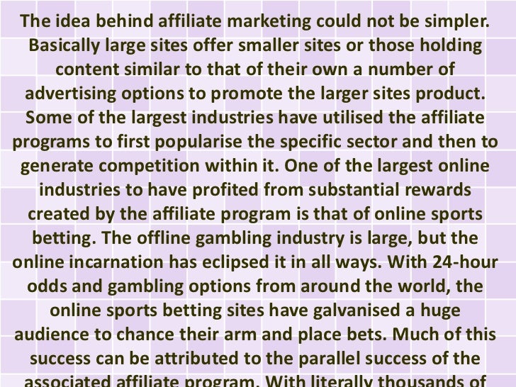 Sports Betting Affiliate Programs: Generating Income Online