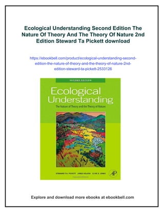 Ecological Understanding Second Edition The Nature Of Theory And The ...