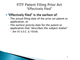The America Invents Act: Final USPTO Rules for 35 U.S.C. 102 | PDF