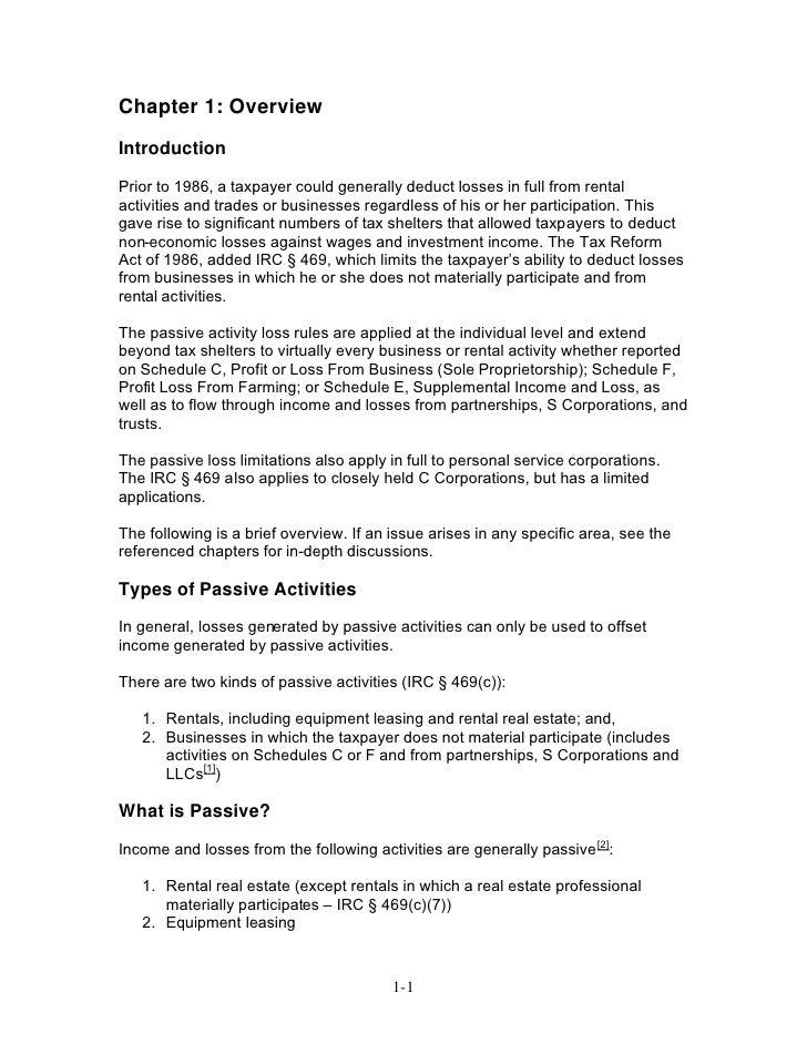 passive activity audit guide passive activity audit guide