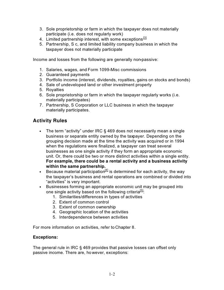 irs passive activity audit guide irs passive activity audit guide