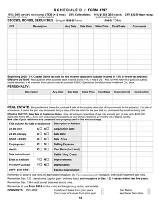 Personal Data 2007 Tax Year