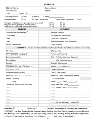 Personal Data 2007 Tax Year