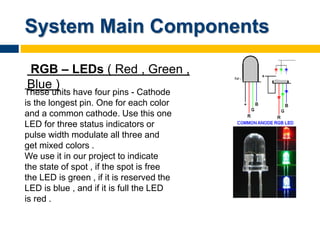 System Main Components
These units have four pins - Cathode
is the longest pin. One for each color
and a common cathode. U...