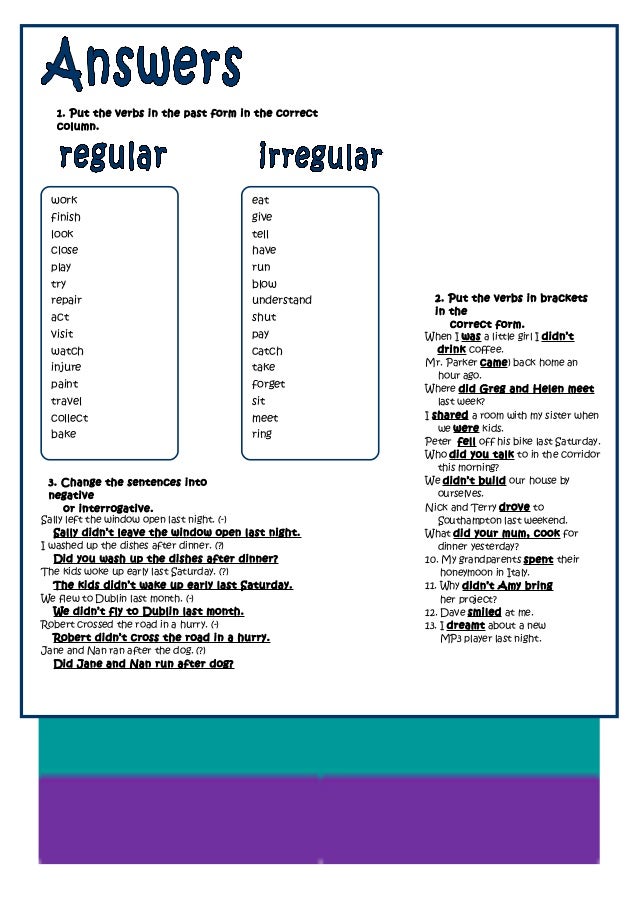 12682 past simple_tense past form of put