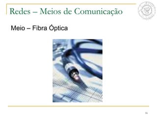 16
Meio – Fibra Óptica
Redes – Meios de Comunicação
 